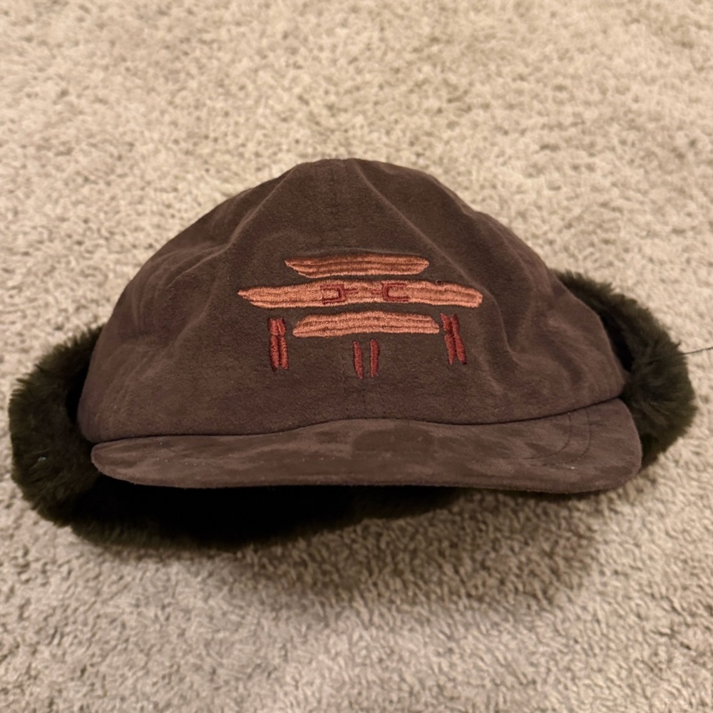 Vintage Bogner Suede Trapper Hat – Made in Canada – Faux Fur Ear Flaps